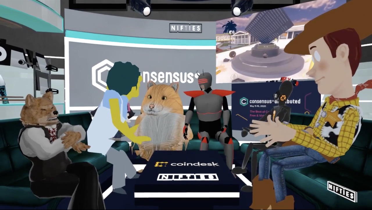 Avatars having a chat in VR